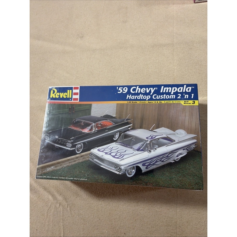 Revell‎ 59 Chevy Impala Hardtop Custom 2 N 1 Model Kit Sealed box